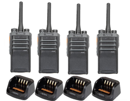 Hytera PD405 Digital Two-Way Radio Quad Pack | 4-Way Bundle
