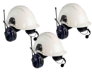 3M Peltor PMR446 Litecom Helmet Radio Headset Triple Pack
