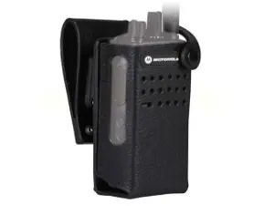 Motorola PMLN5866A Hard Leather Carry Case | Swivel Belt Loop