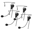 Swatcom Multicom Quad Pack | Wireless Handsfree Comms Kit