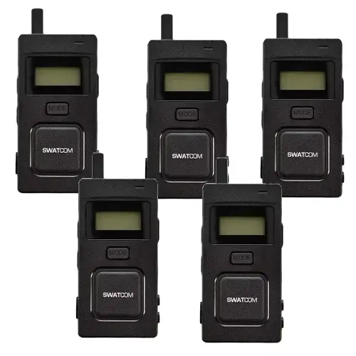 Swatcom Multicom Wireless Handsfree Communication Kit - Five Pack