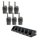 Entel DX482 UHF Radio Six-Pack & Multi-Charger | Compact DMR