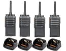Hytera PD405 Digital Two-Way Radio Quad Pack | 4-Way Bundle