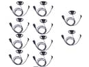10-Pack Motorola TLKR & XT Series D-Shaped Earpieces
