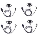 4-Pack D-Shape Earpieces for Motorola T82, T62 & XT180