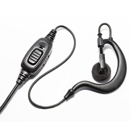 D-Shaped Earpiece with Inline PTT and Volume Control