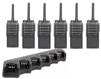 Hytera PD405 Digital Two-Way Radio Six Pack
