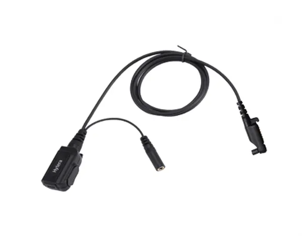Hytera ACN02-P PTT & Mic Cable | Receive-Only Earpiece Cord