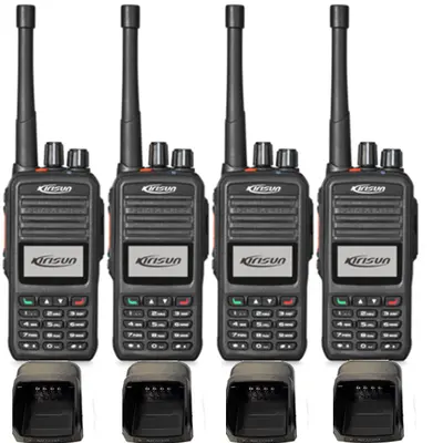 Kirisun DP480 Digital Two-Way Radio Quad Pack