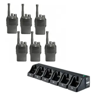 Entel DX482 UHF Radio Six-Pack & Multi-Charger | Compact DMR