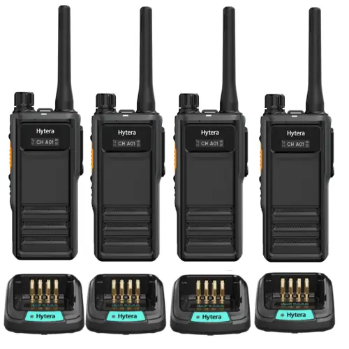 Hytera HP605 Digital Two-Way Radio Quad Pack | IP67