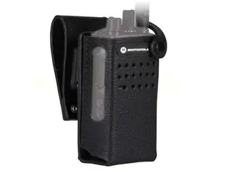 Motorola PMLN5866A Hard Leather Carry Case | Swivel Belt Loop