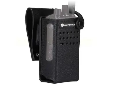 Motorola PMLN5866A Hard Leather Carry Case | Swivel Belt Loop
