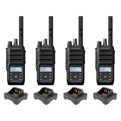 Motorola R5 LKP Digital Two-Way Radio Quad Pack | 4-Way Bundle