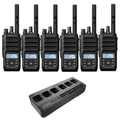 Motorola R5 LKP Digital Radio Six-Pack Bundle